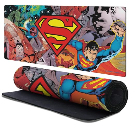 Tapis de souris pour jeux bureau PC Superman pour éviter les douleurs au poignet