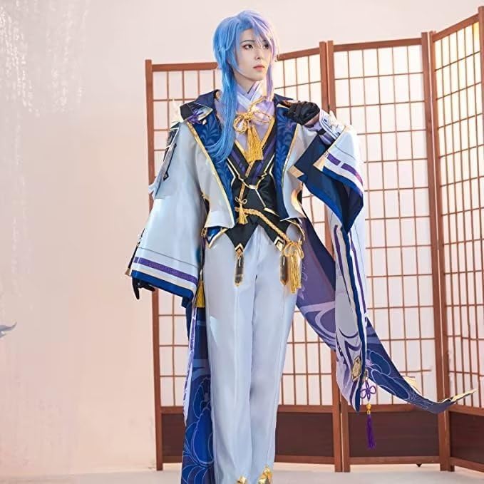 神里綾人 ウィッグ　衣装フルセット 楽天市場】原神 Genshin 神里綾人 フルコスチューム カピオラ ウィッグ