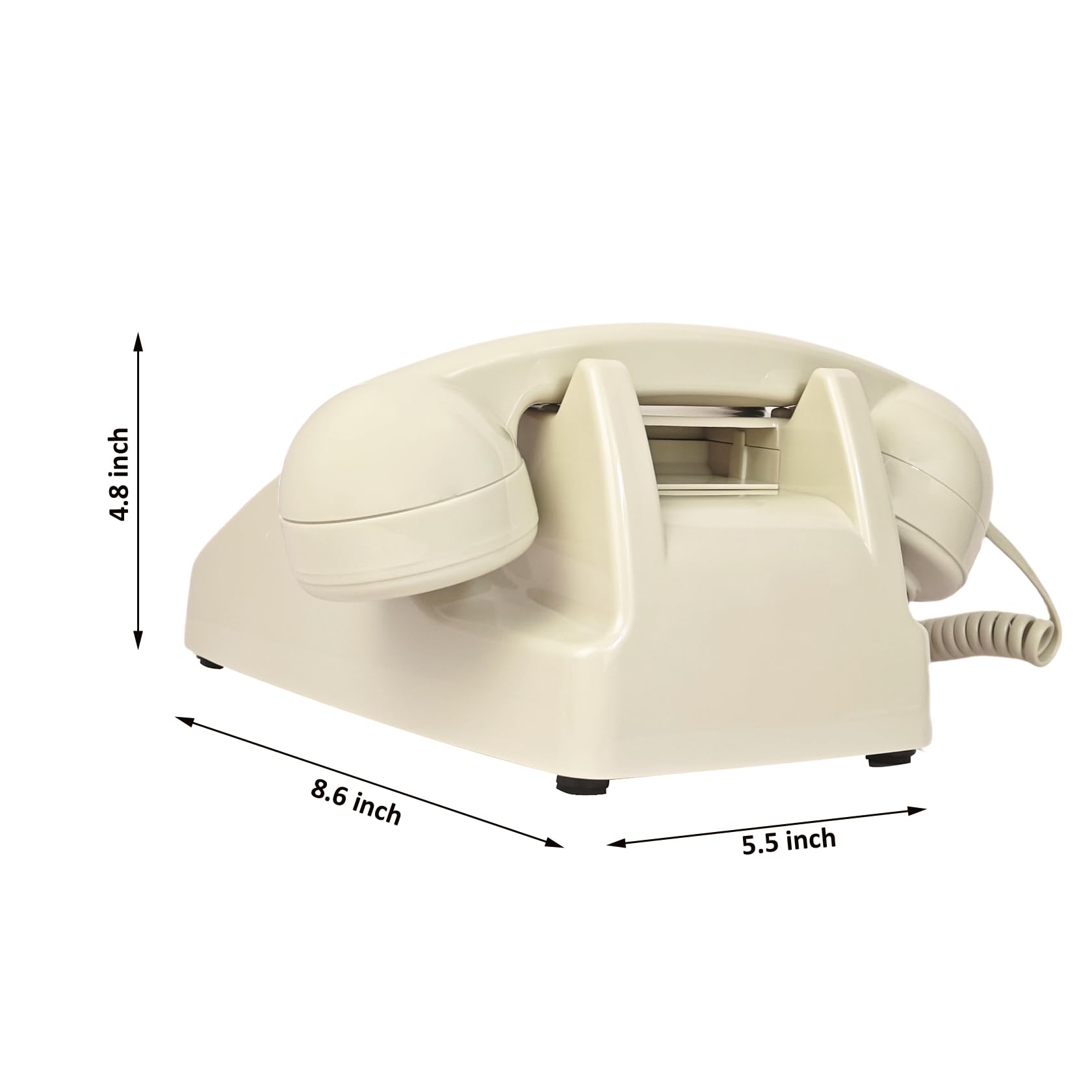 Corded Retro Phone,TelPal Vintage Old Phones,Classic 1930s Antique Landline Phones For Home Office Decor Novelty Hotel Telephone With Redial Ivory 355830