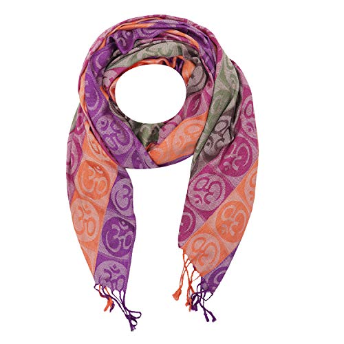 Braja Clothing Womens Gayatri Mantra & Om Prayer Meditation Shawl Turquoise One Size #TOP3