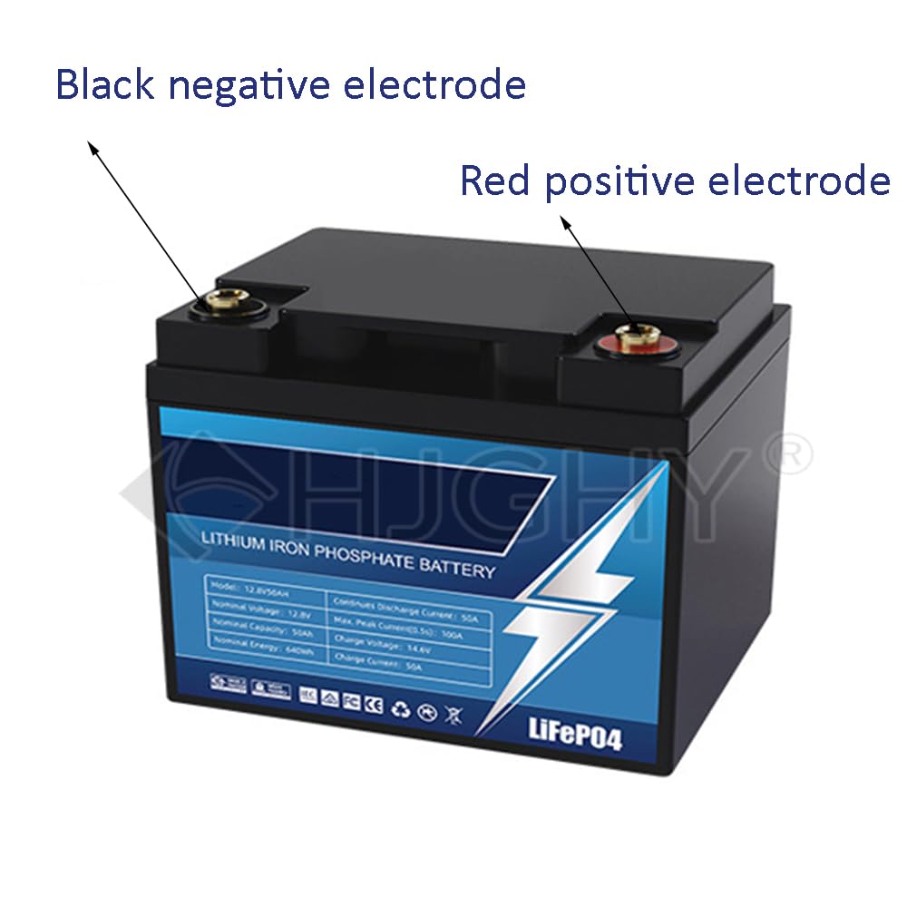 Batterie de Remplacement LiFePO4 (Lithium-Fer-Phosphate) 12,8 V 50 Ah/100 Ah avec BMS pour Camping-Car, Caravane, voiturette de Golf et Charge Solaire
