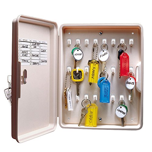 Lucky Line 24 Hook Locking Key Cabinet Organizer, Almond Color (61200), 24 Hooks #TOP4
