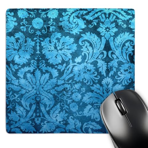Tapis de souris floral vintage bleu tapis bureau design rétro MP 32493 1