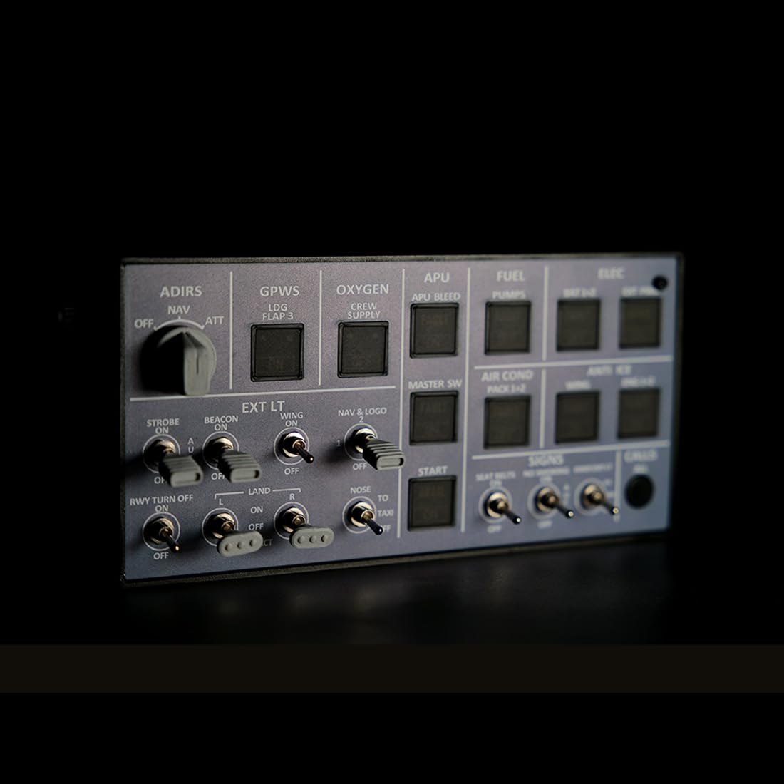 A106 V2.0 A32X Light OVHD Overhead Panel per MSFS 2020/2024 (retroilluminazione + alloggiamento in metallo + interruttore tattile versione) - Windows Flight SIM Home Cockpit