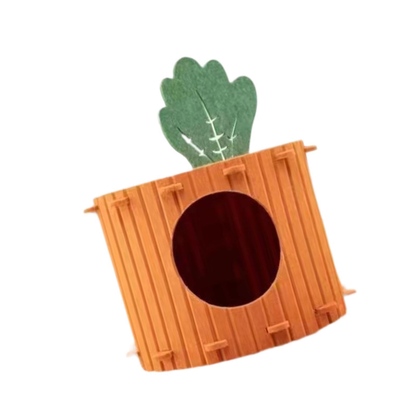 Nmlltb Orange Carrot Felt Cat Bed Felt Pet Bed Universal Soft Self Warming Kennel Cat Hideaway Four Season Cat Bed For Pomeranian, M(Medium)
