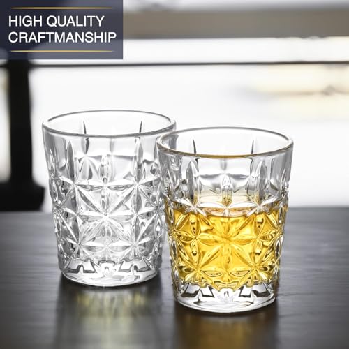 Image of bellemax Classy Shot Glass for Espressos, Spirits & Liquors,Whiskey, Vodka Shot, Tequila Shot, Wine Tasting, Cocktail Pour, Bar Accessory & Home Decor Parties Glasses Set of 6 (BR-07)