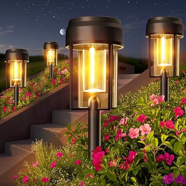 Solar Lights Solar Pathway Lights 8 Pack 3000k