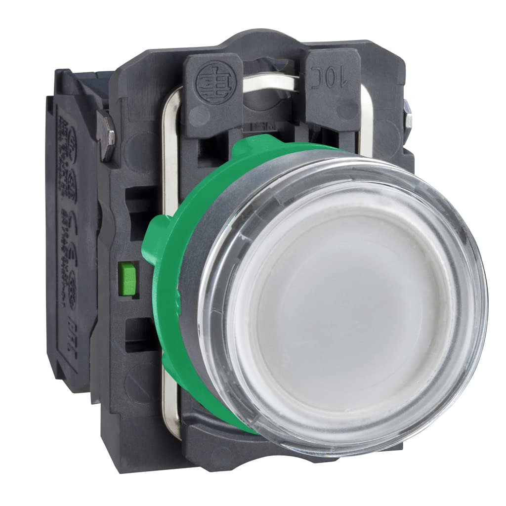 Schneider Electric, Harmony XB5 Illuminated White Round Push Button, NO/NC, 22mm Momentary Screw
