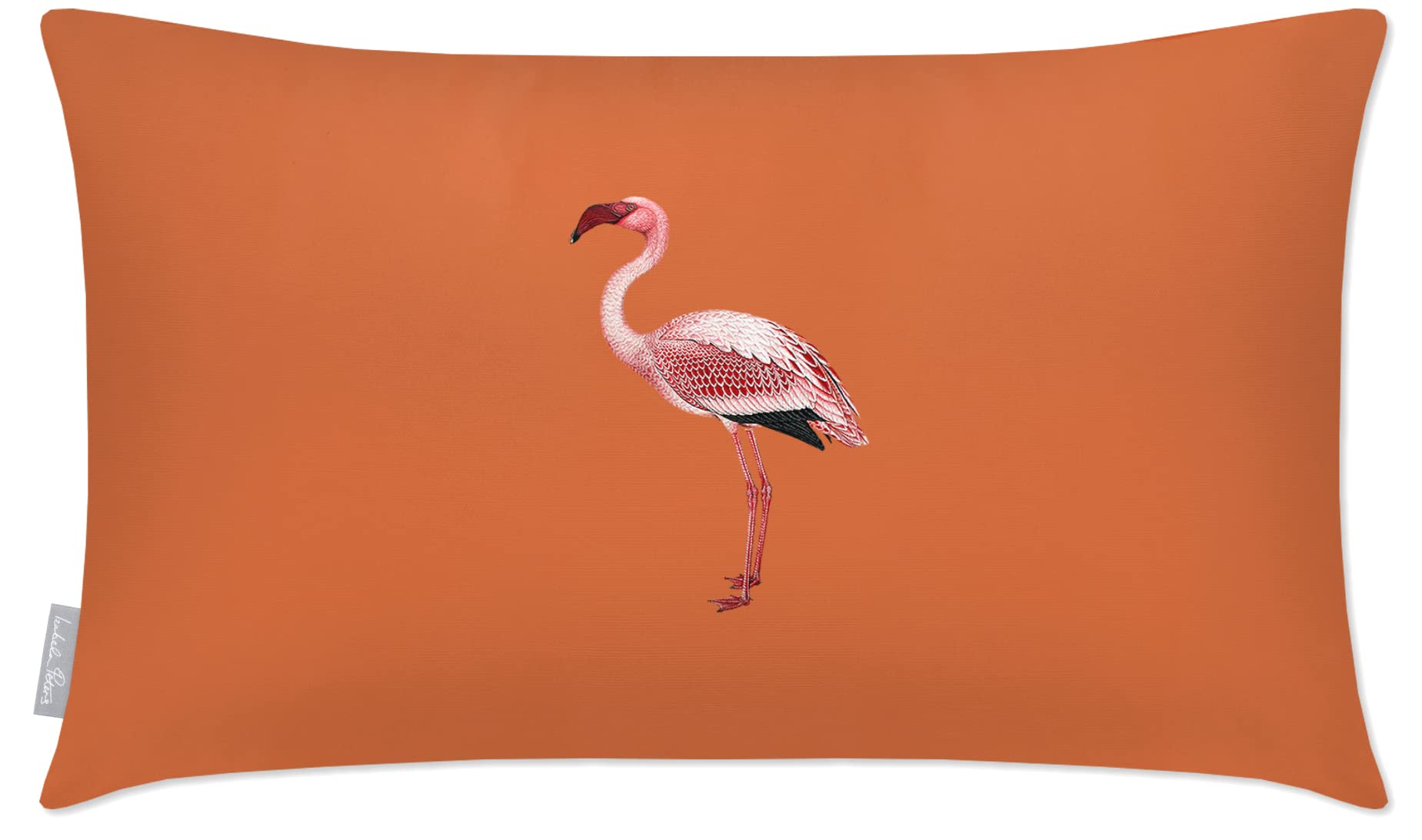 Izabela Peters Flamingo - Burnt Orange Outdoor Cushions Waterproof, 60 X 40 Cm, Filled Outdoor Cushion, Garden Furniture Cushions, Outdoor Seat Cushions, Garden Chair Cushions