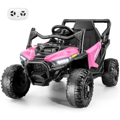 Hikole 24 Volt Ride on Toys for Big Kids, Electric Ride on Car with Remote Control for Ages 3-8, Shock Absorbers, Safety Belt, Horn, Music & LED...