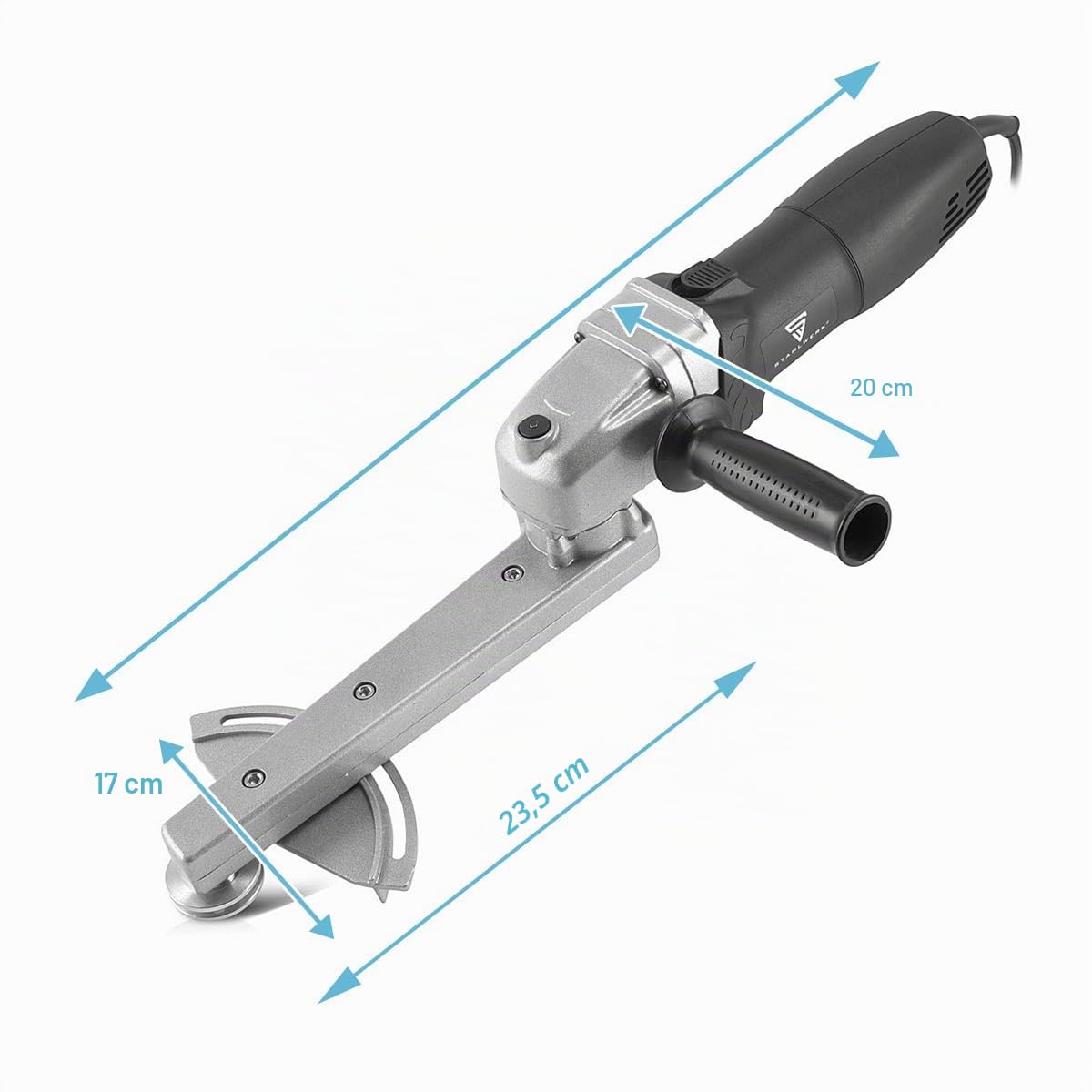 STAHLWERK Ponceuse à gorge KS-800 ST avec puissance de 800 W - Ponceuse à gorge longue avec transmission à plusieurs niveaux pour des angles particulièrement pointus
