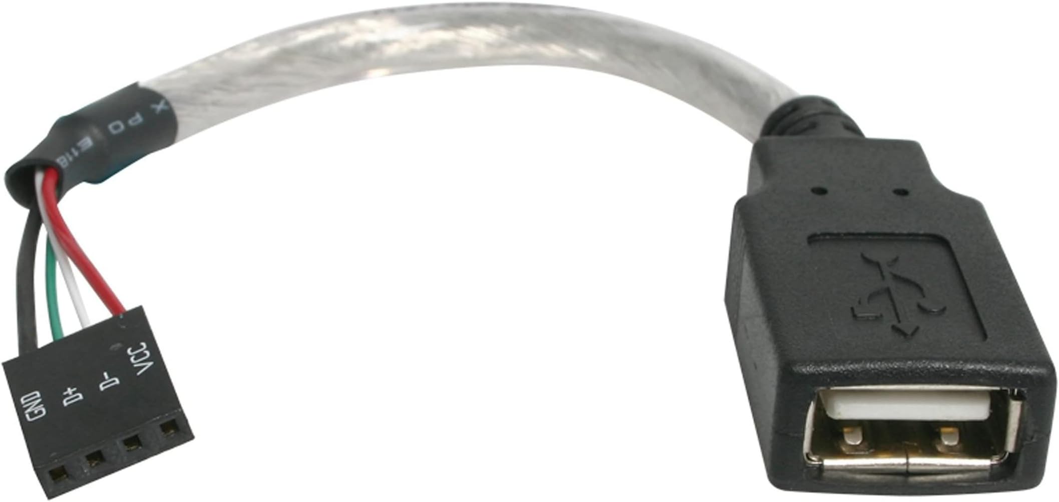 StarTech USB A to USB Motherboard 4-Pin Header F/F 2.0 Cable, 6" (USBMBADAPT)