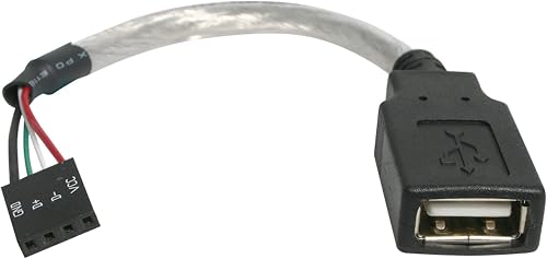 StarTech.com 6in USB 2.0 A to USB 4 Pin to Motherboard Header Adapter F/F - USB cable - USB (F) to 4 pin USB 2.0 header (F) - USBMBADAPT