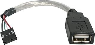 StarTech.com 6in USB 2.0 A to USB 4 Pin to Motherboard Header Adapter F/F - USB cable - USB (F) to 4 pin USB 2.0 header (F) - USBMBADAPT