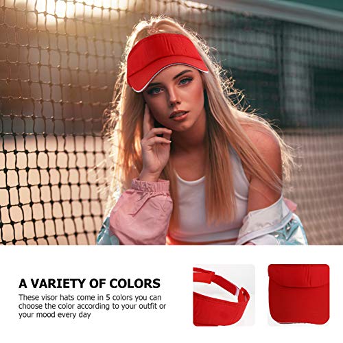 BESPORTBLE 5 Pcs Esporte Baeball Atlético Ao Ar Livre Viseira Chapéu de Sol Dobrável Ajustável Prote