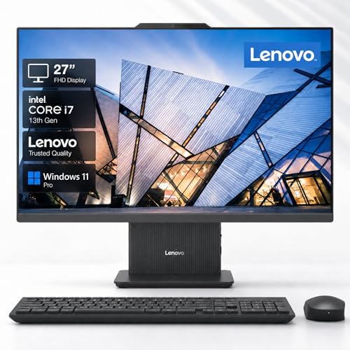 Image of Lenovo IdeaCentre 27 inch FHD Next Gen All-in-One Desktop Computer, Intel Core i7-13620H(24MB Smart Cache), 8GB DDR5, 512GB SSD, Wi-Fi 6, HDMI, USB-C, Wireless KB&Mouse, Business AI AIO, Win11Pro