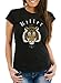 Produktbild Neverless Damen T-Shirt Biker Killer Club Vintage Motorrad Tiger Slim Fit schwarz S