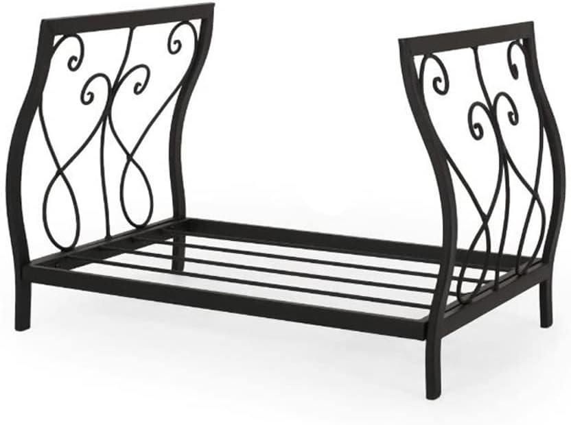 Black Iron Firewood Storage Rack for Home Fireplace Sturdy Wood Firewood Storage Tool Rack for Floor Organizing,