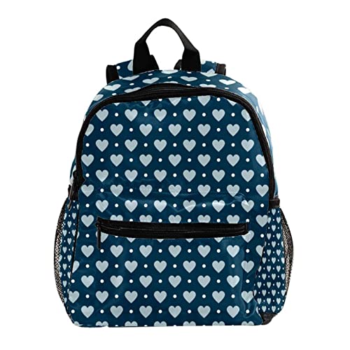 Sac à dos enfants à pois et cœurs pour l'école et les sorties