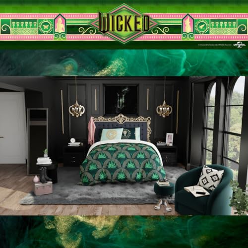 Image of Collectibles Wicked Lux Bedding 5 Piece Super Soft Reversible Comforter and Sheet Set with Sham, Twin, (Officially Licensed Product) By Franco