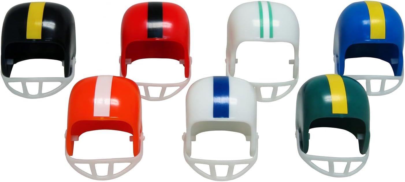 Oasis Supply Mini Football Helmets – 1.5 Inch Plastic Cupcake & Cake Toppers, Party Favors, Cap Toppers, Assorted Colors, Set of 12