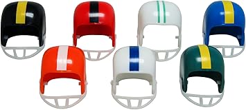 Oasis Supply Mini Football Helmets 1.5 Inch Plastic Cupcake & Cake Toppers, Party Favors, Cap Toppers, Assorted Colors, Set of 12
