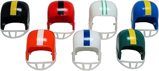 Oasis Supply Mini Football Helmets – 1.5 Inch Plastic Cupcake & Cake Toppers, Party Favors, Cap Toppers, Assorted Colors, Set of 12
