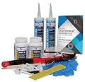 DIY Flexomeric Foundation Crack Repair Kit - Polyurethane Foam - Hairline to 1/16" Wide Cracks - Low-Pressure Injection Method (FLEXKIT-200X)