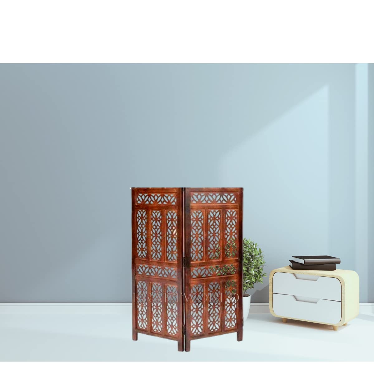 Buy CRAFT HOMEDECOR Wooden Partition For Living Room 4 Feet, Room