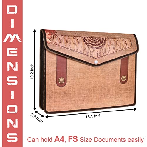 Image of FEDUS Documents Holder Envelope Folder, Stylist Printed Storage Bag with Snap Button Transparent Plastic File for documents Certificate File Document Folder Organizer for Certificate