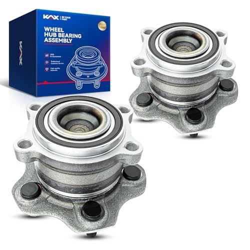 KAX 512388 Pair Rear Wheel Bearing Hub Assemblies Ball Bearing Black Compatible with Nissan Altima 2007-2018 Maxima 2009-2014 2016-2019 Pathfinder 2013-2020 Murano 2015-2023 5 Lugs W/ABS