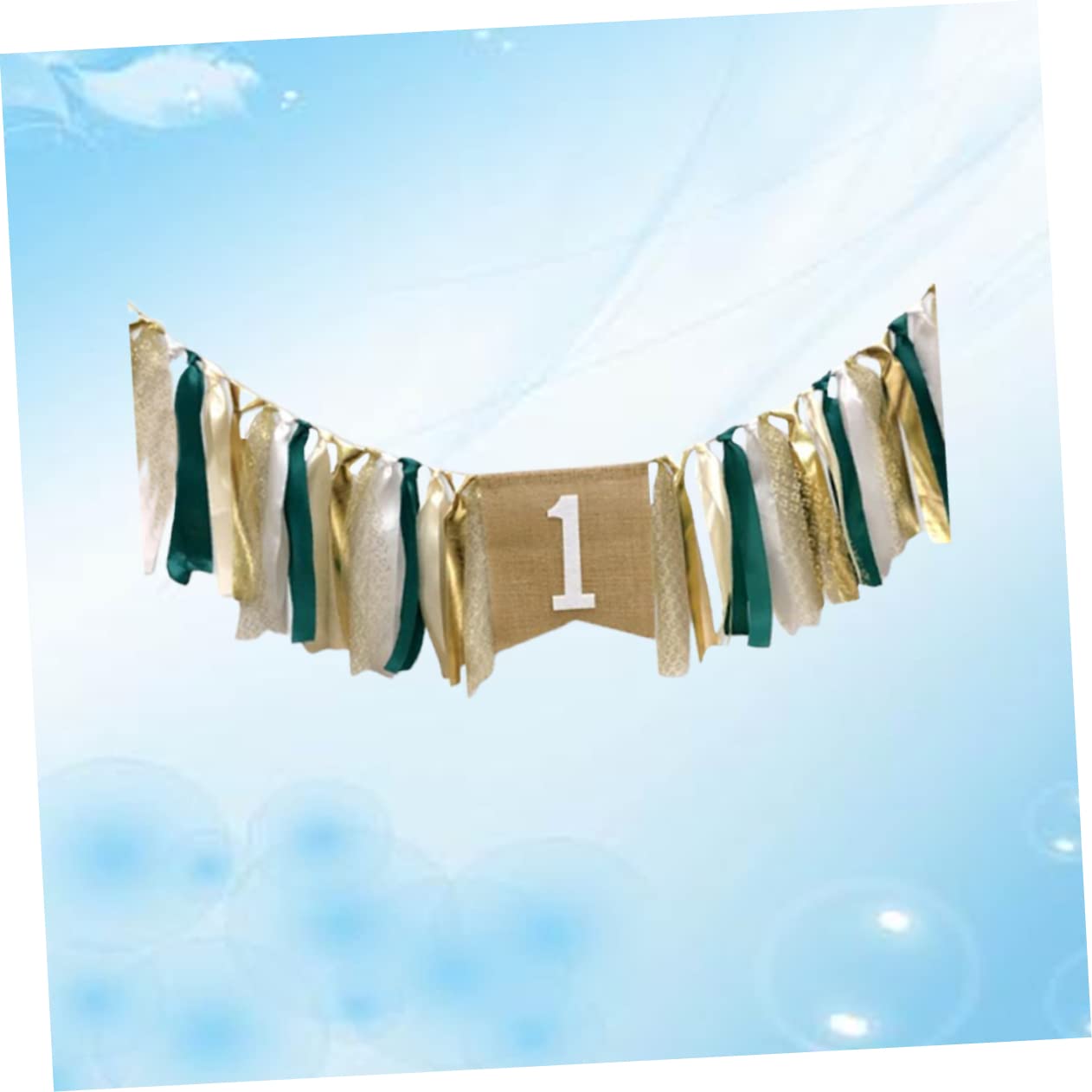 Cabilock Lot De 3 Bannières Décoratives Pour Baby Shower Accessoires Photo Banderoles Fournitures De Fête Vert Foncé