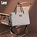 Montana West x Lee Small Tote Bag for Women Work, Striped Hobo Crossbody Bag Top-handle Satchel Handbags LEE55-001BK