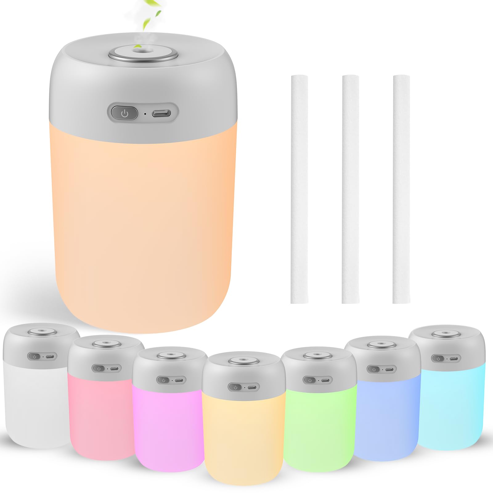 Plant Humidifier Indoor, 650ml Humidifier for Plants, Gray
