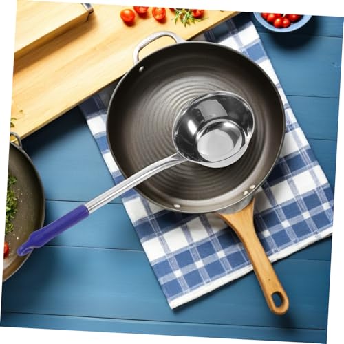 Louche à eau de cuisine en acier inoxydable avec manche bleu - 6