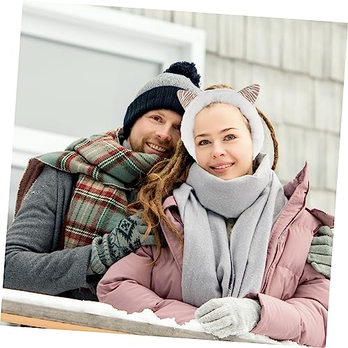 Orejeras de invierno para mujer con diadema de gato el regalo ideal y útil 3