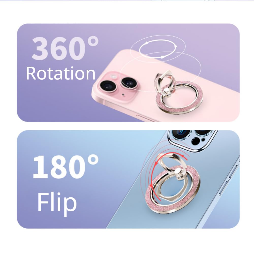 Eleganter Magnetischer Handy-Ringhalter Mit Strass – Starke Magnete Für IPhone 12-16 – Auch Als Ständer Nutzbar