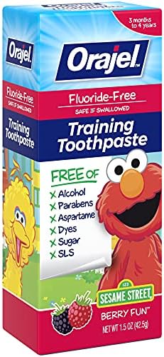 Orajel Elmo Fluoride-Free Training Toothpaste, 1.5 Oz
