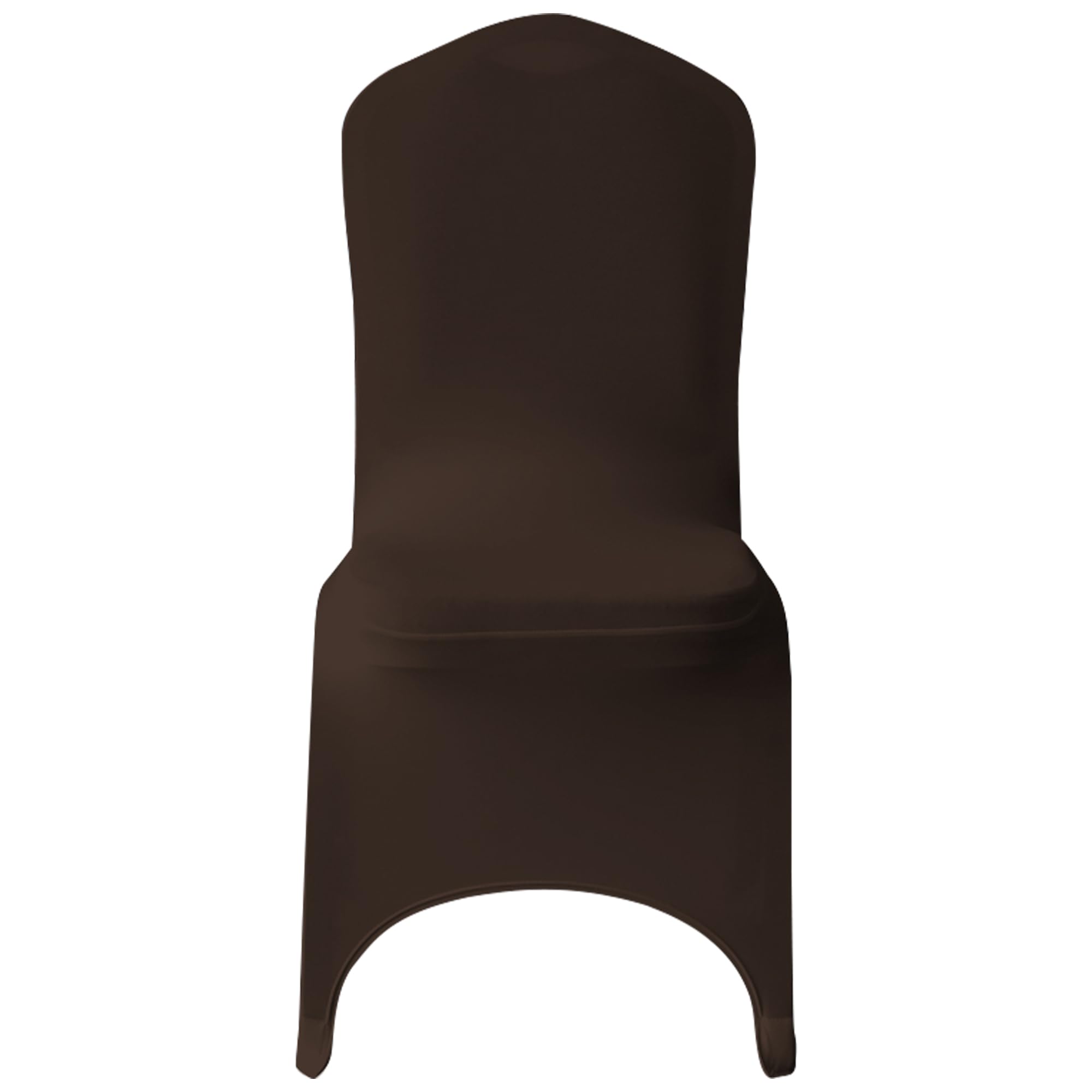 Weddecor Chocolate 10Pcs Wedding Chair Covers Spandex Stretch Slipcovers