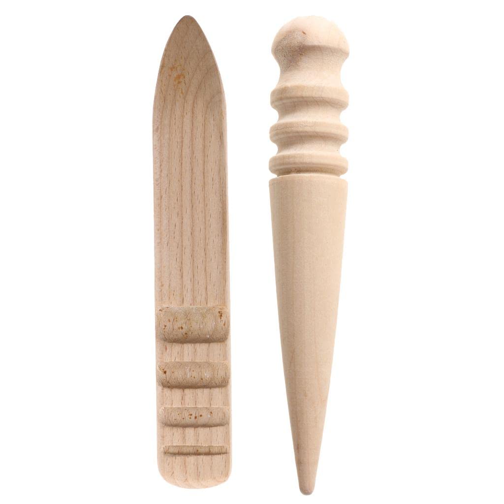 CALANDIS™ 2 Pieces Leathercraft Wood Edge Slicker Round Multi Size Leather Burnisher | Other Leather Tools | Leathercraft Tools-image-43