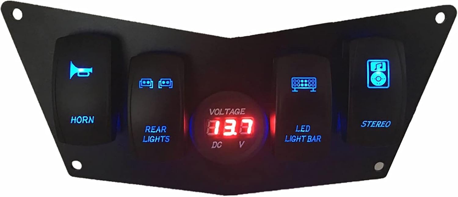 Switch Panel Route Switch Panel 4-bit Combination Yacht Control Switch Simple Switch Panel Easy to Install (Color : Orange, Size : 8x8.5x9cm) (Red 8x8.5x9cm)