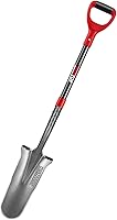 HANTOP 44" Drain Spade Shovel with Fiberglass Handle - Sharp Edged Manganese Steel Head for Gardening, Trenching & Digging