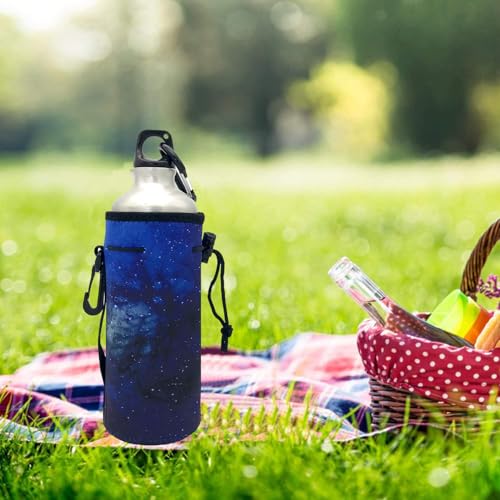 Image of Wanty Neoprene 20 Oz Insulated Water Drink Bottle Cooler Carrier Cover Sleeve Tote Bag Pouch Holder Strap for Climbing Cycling and Running Outdoor Activities