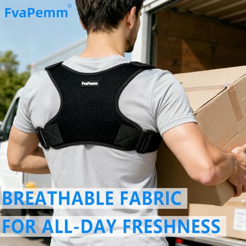 Posture Corrector for Women Men, Copper Upper Back Brace, Back Straightener Support Correcting Hunchback and Bad Posture, Back Pain Relief for Neck, Shoulder, Clavicle, Black, L/XL - Image 4
