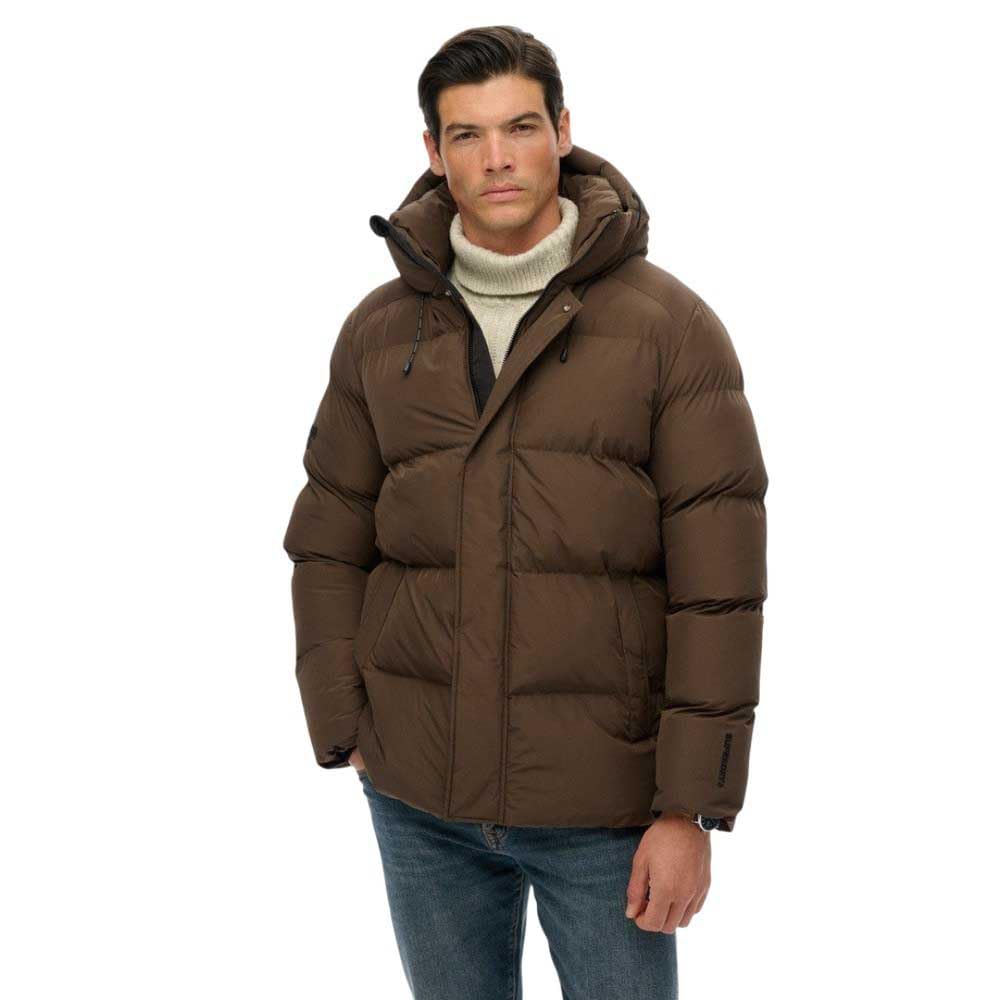 Superdry Marron Down Jacket 5 Baffle Sports