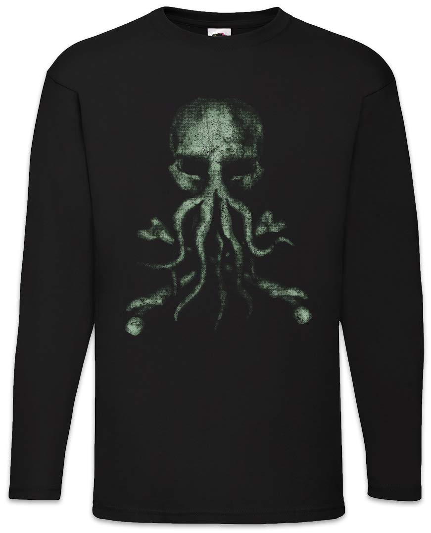 Urban Backwoods Men's Black Cthulhu Bones Long Sleeve T-Shirt Schwarz Größe M