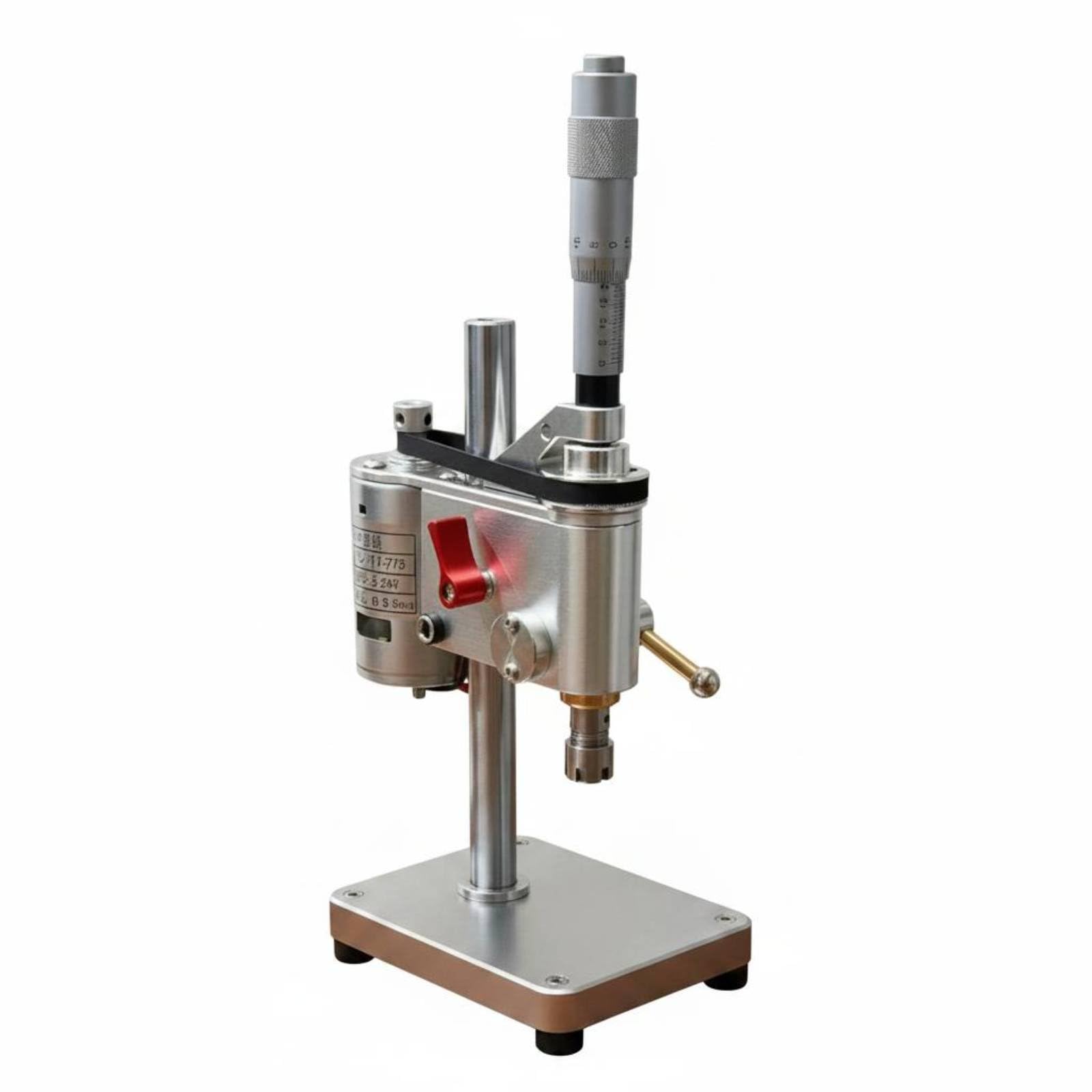 perfeclan Taladro de Precisión para Modelistas Vertical Portátil con Mandril Concentro y Vise Transversal Integrado Fabricada en Aleación de Aluminio Acero, Er11 W Micrometer