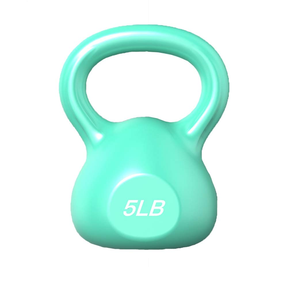Kettlebells AGYH Solide Pp Training for Männer und Frauen Home Gym Fitnessgeräte, 5 Lbs (2,3 kg) gebogener Griff, Violett Blau