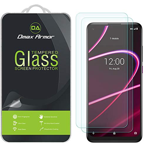 (2 Pack) Dmax Armor for T-Mobile Revvl 5G Tempered Glass Screen Protector