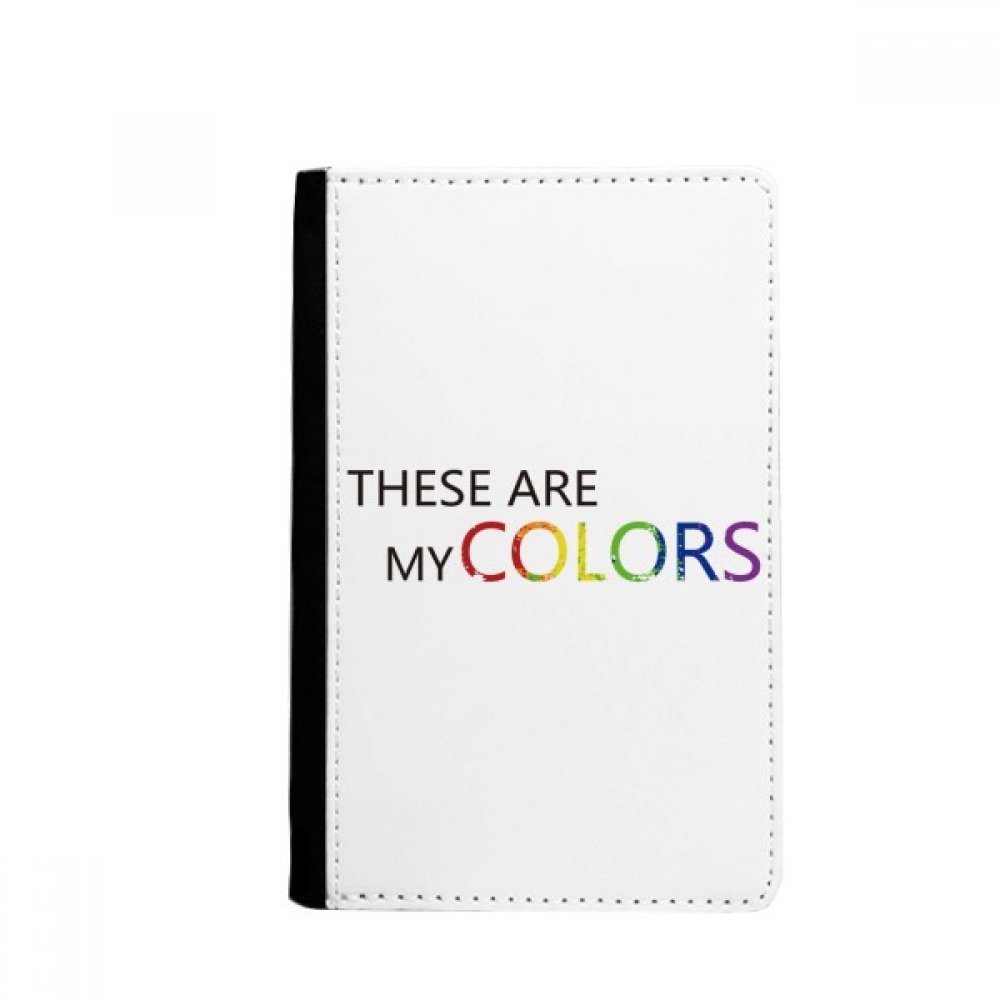 LGBT Rainbow Flag These Are My Colors Passport Holder Notecase Burse Wallet Cover Card Purse